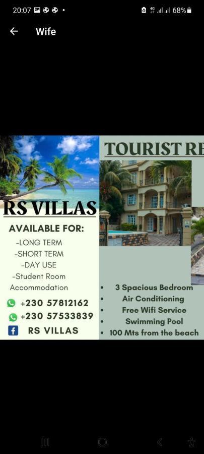 Rs Villas - Three Bedrooms Share Apartment With Private Room And Free Wifi And 100Mts To The Beach And Ac And 100Mts To Bus Stop And Pool Flic-en-Flacq Eksteriør bilde